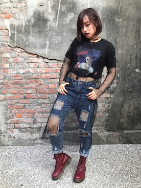 「Martens」｜Candy Chenさん（レディース・153cm）の秋コーディネート
