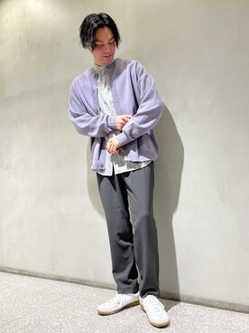 メンズのカーディガン ボレロ ブルー ネイビー 青色系 コーディネート Zozotown