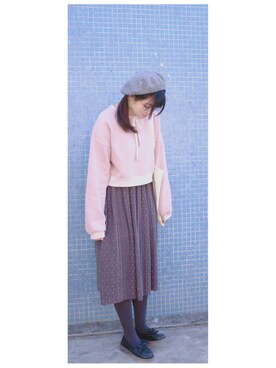 「merry jenny（メリージェニー）のアイテム（ジャージ）」を使った、parallelrainさん（レディース・165cm）の冬コーディネート