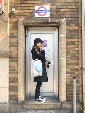 「SHIPS JET BLUE（シップスジェットブルー）のアイテム（キャップ）」を使った、haru◡̈⃝♡さん（レディース・161cm）の春コーディネート