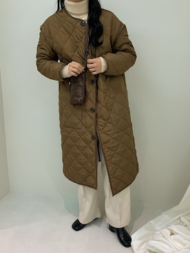 「キルティングコート」｜Reikaさん（レディース・162cm）の秋コーディネート
