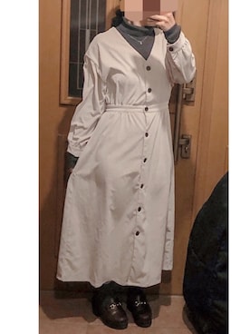 「UNIQLO（ユニクロ）のエクストラファインメリノリブタートルネックセーター（長袖）（ニット/セーター）」を使った、くまさんさん（レディース・154cm）の冬コーディネート