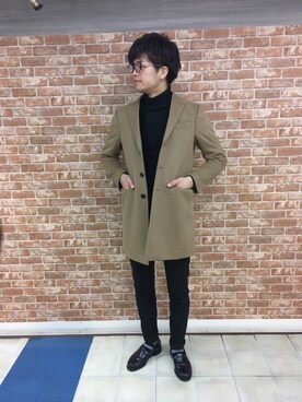 「JALAN SRIWIJAYA（ジャランスリウァヤ）のJALAN SRIWIJAYA(ジャランスリウァヤ)ローファー（ローファー）」を使った、一休さん（メンズ・184cm）の冬コーディネート