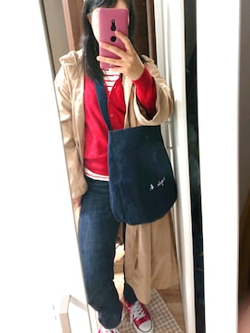 「rps（アールピーエス）のアイテム（その他アウター）」を使った、こあらさん（レディース・159cm）の春コーディネート