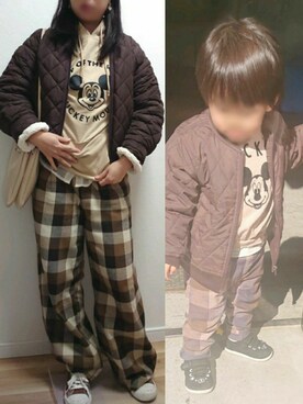 「one after another NICE CLAUP（ワンアフターアナザーナイスクラップ）のアイテム（ブルゾン）」を使った、こあらさん（レディース・159cm）の冬コーディネート