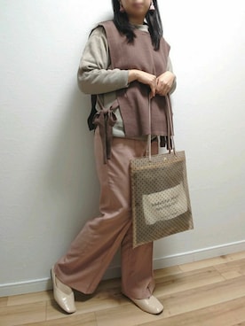 「MODE ROBE（モードローブ）のアイテム（ピアス（両耳用））」を使った、こあらさん（レディース・159cm）の春コーディネート