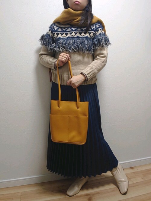 こあら Passage Mignon Flaneurのマフラー ショールを使ったコーディネート Wear