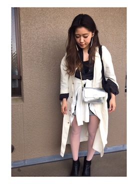 「Lee（リー）のアイテム（その他アウター）」を使った、maminさん（レディース・152cm）の春コーディネート