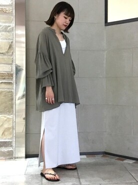 「KIWI（キィウイ）のアイテム」を使った、伊藤さん（レディース・156cm）の夏コーディネート