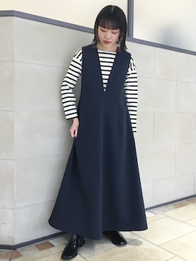 「SHIPS Days（シップスデイズ）のアイテム」を使った、伊藤さん（レディース・156cm）の冬コーディネート