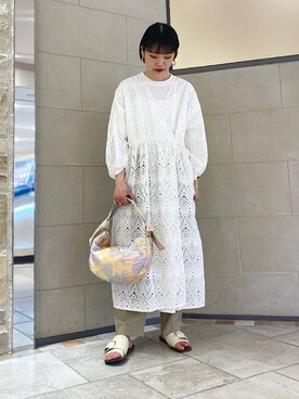 「コットンレース」｜伊藤さん（レディース・156cm）の春コーディネート