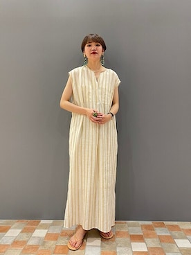 「TKEES（ティキーズ）のアイテム」を使った、伊藤さん（レディース・156cm）の夏コーディネート