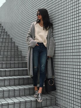 「NOLLEY’S Sophi（ノーリーズソフィ）のアイテム」を使った、K A R E Nさん（レディース・166cm）の春コーディネート