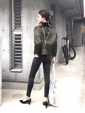 「stradivarius（ストラディバリウス）のアイテム（パンツ）」を使った、K A R E Nさん（レディース・167cm）の冬コーディネート