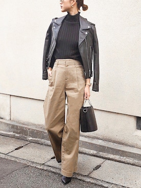 K A R E Nさんの「フィットニットタートルトップス/リブニット（fifth）」を使ったコーディネート