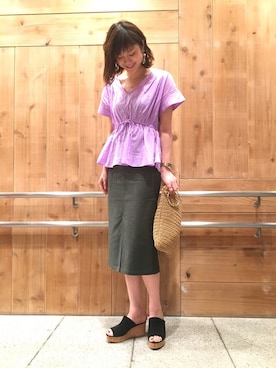 mio🍑さん（レディース・172cm）の春コーディネート