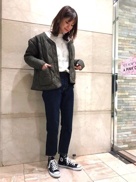 「アパートバイローリーズ」｜「アイテム（ブルゾン）」を使った、mio🍑さん（レディース・172cm）の冬コーディネート