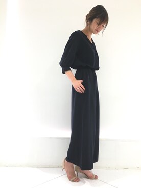 「ドレスアップ」｜「アイテム（オールインワン・サロペット）」を使った、mio🍑さん（レディース・172cm）の春コーディネート