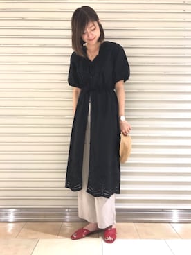 「アパートバイローリーズ」｜「アイテム（帽子）」を使った、mio🍑さん（レディース・172cm）の春コーディネート