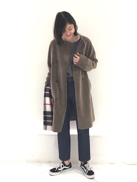 「アパートバイローリーズ」｜「アイテム（スニーカー）」を使った、mio🍑さん（レディース・172cm）の秋コーディネート