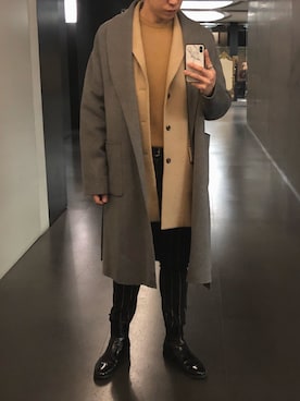 「DOLCE&GABBANA（ドルチェアンドガッバーナ）のアイテム（ブーツ）」を使った、Sineverdieさん（メンズ・185cm）の冬コーディネート