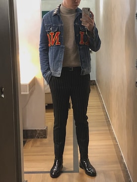 「DOLCE&GABBANA（ドルチェアンドガッバーナ）のアイテム（ジャケット/アウター）」を使った、Sineverdieさん（メンズ・185cm）の冬コーディネート
