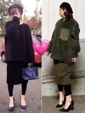 「BALENCIAGA」｜「アイテム（ハンチング/ベレー帽）」を使った、maki☆*さん（レディース・156cm）の秋コーディネート