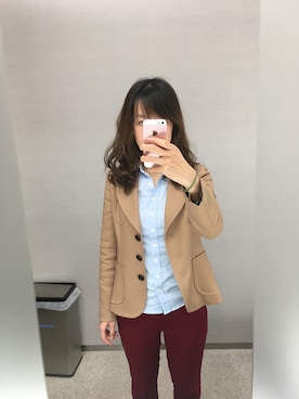 「MK MICHEL KLEIN（エムケーミッシェルクラン）のアイテム（ジャケット/アウター）」を使った、かおりさん（レディース・166cm）の冬コーディネート