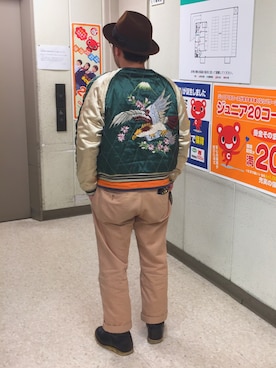 「東洋エンタープライズ（トーヨーエンタープライズ）のアイテム（その他アウター）」を使った、FUMIさん（メンズ・168cm）の春コーディネート
