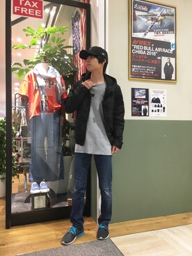 「NEWERA」｜「アイテム（ブルゾン）」を使った、Yuuさん（メンズ・167cm）の春コーディネート