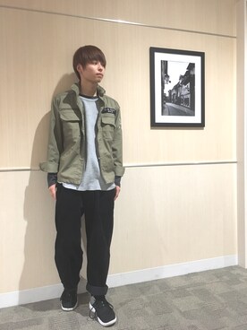「AVIREX（アヴィレックス）のアイテム（ブルゾン）」を使った、Yuuさん（メンズ・167cm）の春コーディネート