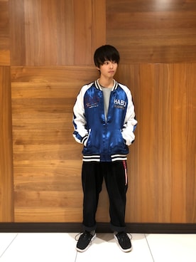 「AVIREX（アヴィレックス）のアイテム（ブルゾン）」を使った、Yuuさん（メンズ・167cm）の冬コーディネート