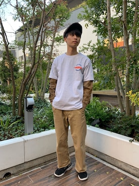 「ライトグレー」｜Yuuさん（メンズ・167cm）の春コーディネート
