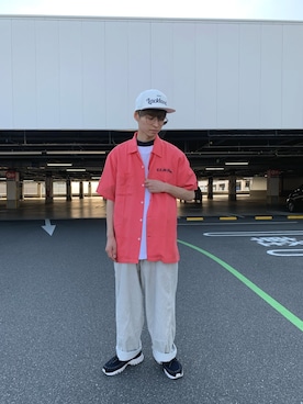 「AVIREX（アヴィレックス）の【直営店限定】エアフォース ベースキャップ/AIR FORCE BACES CAP（キャップ）」を使った、Yuuさん（メンズ・167cm）の春コーディネート