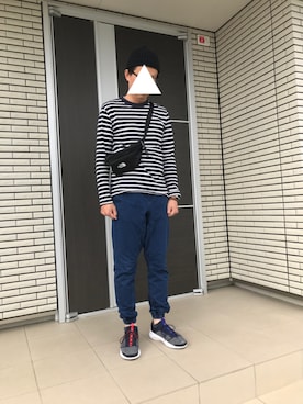 「LOOPWHEELER（ループウィラー）のアイテム（シューズ）」を使った、トコロさん（メンズ・174cm）の春コーディネート