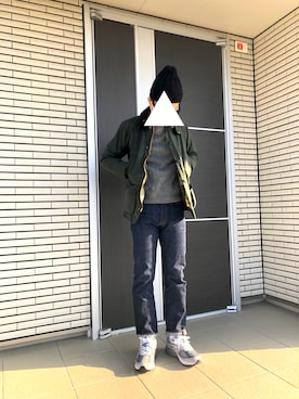 「LOOPWHEELER（ループウィラー）のアイテム（スウェット）」を使った、トコロさん（メンズ・174cm）の冬コーディネート