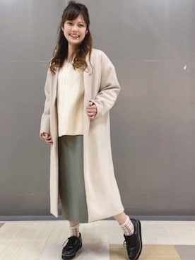 「ELENCARE DUE（エレンカーレデュエ）のアイテム（その他アウター）」を使った、mocho❤︎❤︎さん（レディース・156cm）の冬コーディネート
