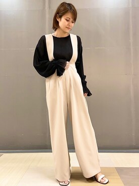 「Green　Parks（グリーンパークス）のアイテム（オールインワン・サロペット）」を使った、mocho❤︎❤︎さん（レディース・156cm）の春コーディネート