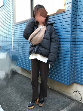 「2018マイベストコーデ」｜「アイテム（ブルゾン）」を使った、yu-tan☻さん（レディース・154cm）の冬コーディネート