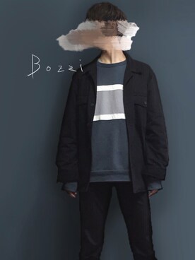 「アイテム（スウェット、ブルー系）」を使った、Bozziさん（メンズ・183cm）の春コーディネート