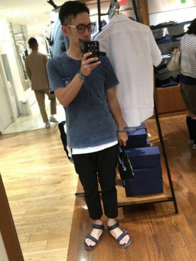 「Deviluse（Deviluse）のアイテム（バッグ）」を使った、カラカジのYJさん（メンズ・175cm）の夏コーディネート