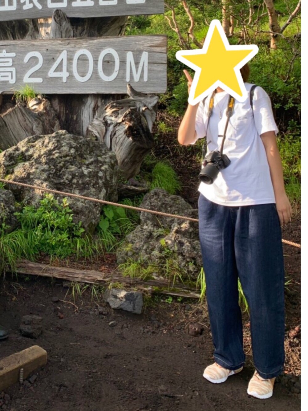 「富士山、シンプルコーデ、summer、今日のコーデ、おしゃれさんと繋がりたい、白、ワイドパンツ、大人コーデ」｜「BIOTOPのアイテム（Tシャツ/カットソー、ホワイト系）」を使った、りさ。さん（レディース・174cm）の夏コーディネートの1枚目の写真