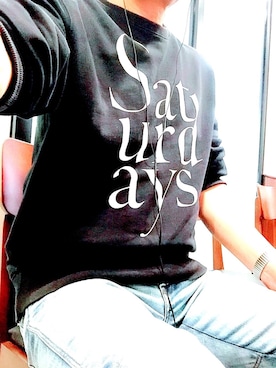 「サタデーズ ニューヨークシティ (Saturdays NYC)」｜「アイテム（スウェット）」を使った、エンディミオンさん（メンズ・180cm）の秋コーディネート