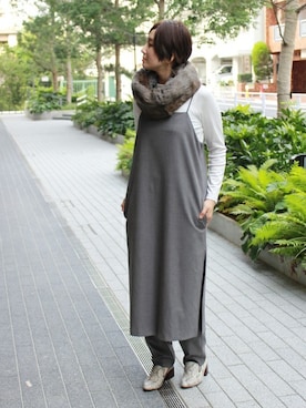 「JOURNAL STANDARD LUXE（ジャーナルスタンダード　ラックス）のアイテム（パンツ）」を使った、NAKATAさん（レディース・166cm）の秋コーディネート