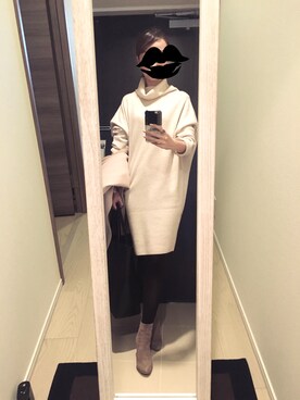 「VIA BUS STOP（ヴィアバスストップ）のアイテム（アクセサリー）」を使った、mamemameさん（レディース・162cm）の冬コーディネート