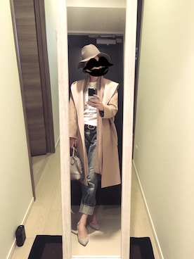 「SHARE PARK（シェアパーク）のアイテム（帽子）」を使った、mamemameさん（レディース・162cm）の冬コーディネート