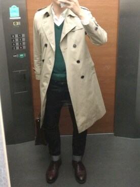「JOURNAL STANDARD relume（ジャーナルスタンダード　レリューム）のアイテム（トレンチコート）」を使った、tam さん（メンズ・177cm）の春コーディネート