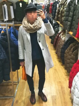 「JOURNAL STANDARD relume（ジャーナルスタンダード　レリューム）のアイテム（チェスターコート）」を使った、tam さん（メンズ・177cm）の冬コーディネート