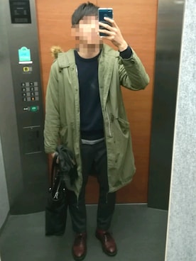 「JOURNAL STANDARD relume（ジャーナルスタンダード　レリューム）のアイテム（モッズコート）」を使った、tam さん（メンズ・177cm）の冬コーディネート