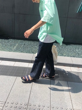「DIGAWEL（ディガウェル）のアイテム（トップス）」を使った、けんじさん（メンズ・162cm）の夏コーディネート